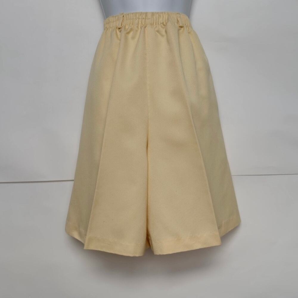 RUSS TOGS Vintage 80s High Elastic Waist Long Yellow Pull On Shorts SZ M Medium